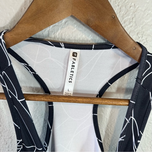 Fabletics | Black & White Racerback Tank - Picture 7 of 8
